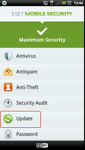 ESET Mobile Security, Update